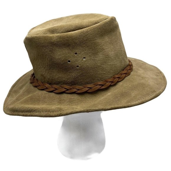 Walkabout Real Leather Hat Small Made In Australia - Picture 1 of 5